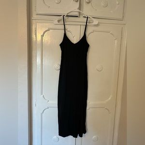Abercrombie & Fitch Black Ribbed MIDI Dress